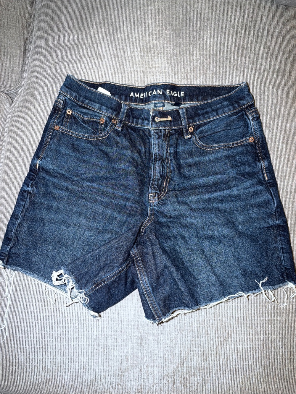 American Eagle Outfitters Dark Indigo Cutoff Denim Shorts